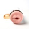 Masturbator Z Wibracją Dwustronny Wagina Anus  Cyberskóra Ładowany Usb Biały